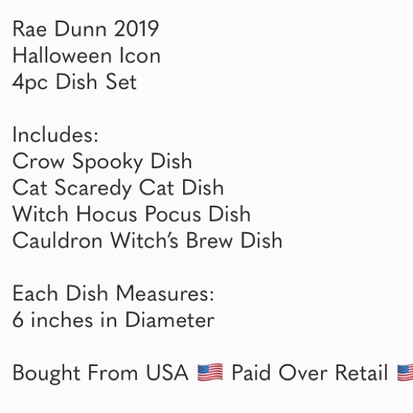 💫 HOST PICK 💫 RAE DUNN HALLOWEEN 4 PIECE PLATE SET - Picture 6 of 7